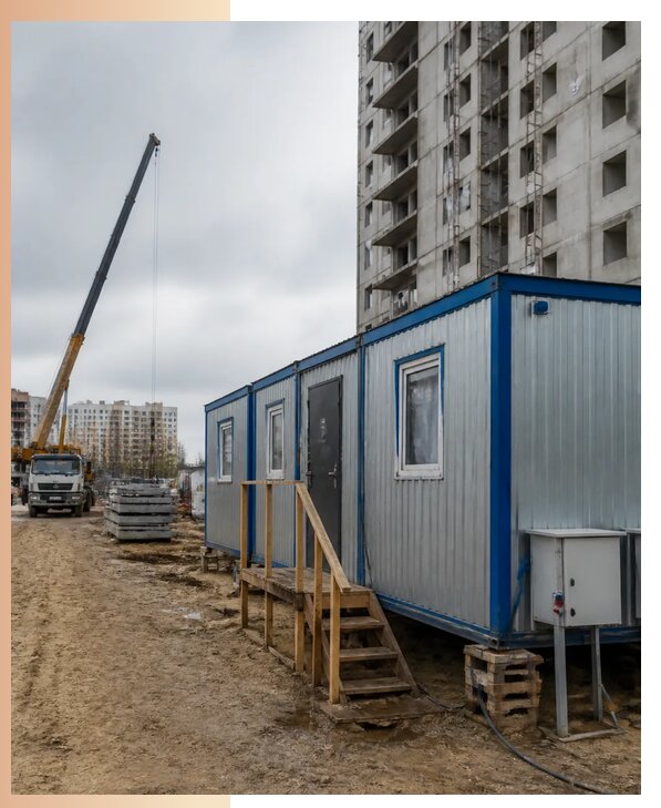 Аренда строительных вагончиков для рабочих в Добрянке
